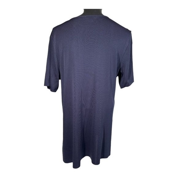 Exclusively Misook Tunic Short Sleeve Sweater Colorblock Size Medium - Picture 2 of 6